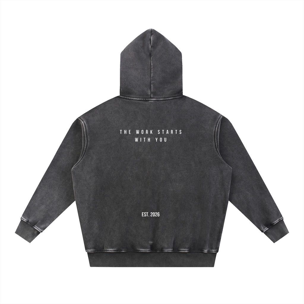 Essential Acid Wash Oversized Hoodie
