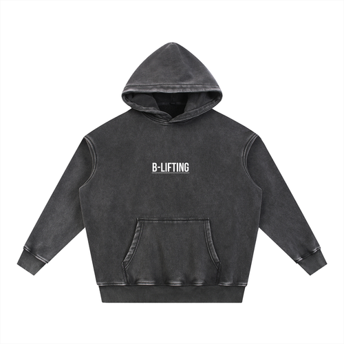 Acid Wash Oversized Hoodie by BLIFTING — men's premium gym hoodie UK